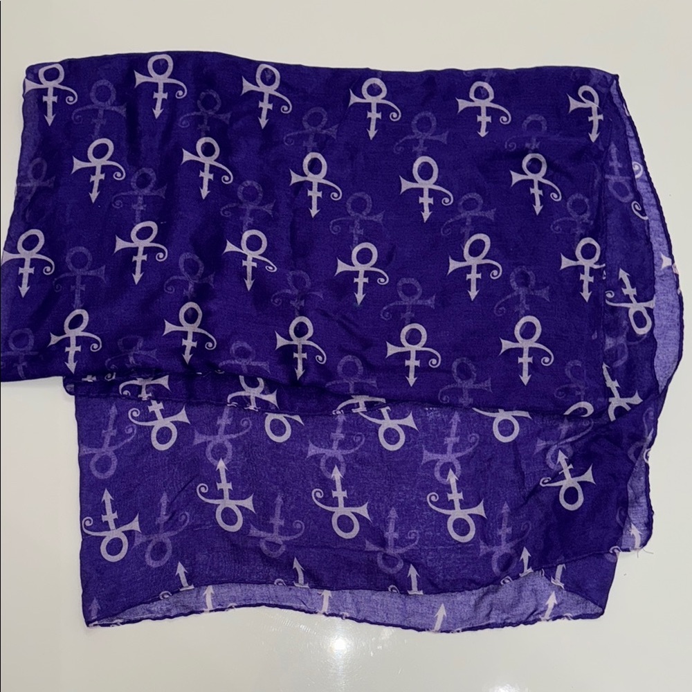 Prince Purple Symbol Pattern Scarf